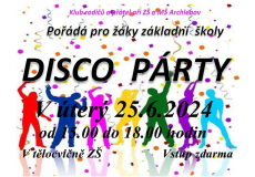 Disco párty v úterý 25. června v tělocvičně ZŠ